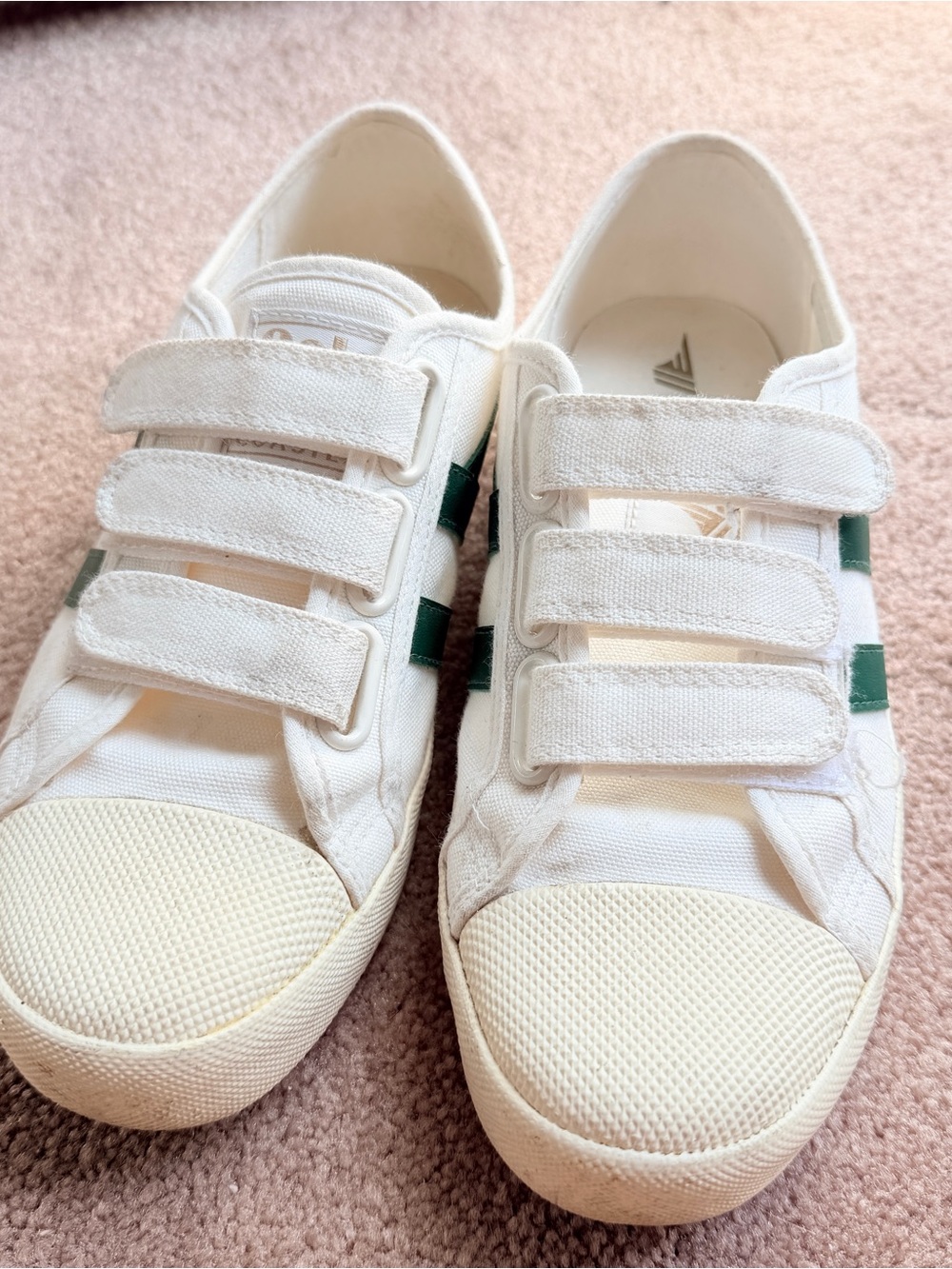 Gola white/ green 3 strap sneakers size 7